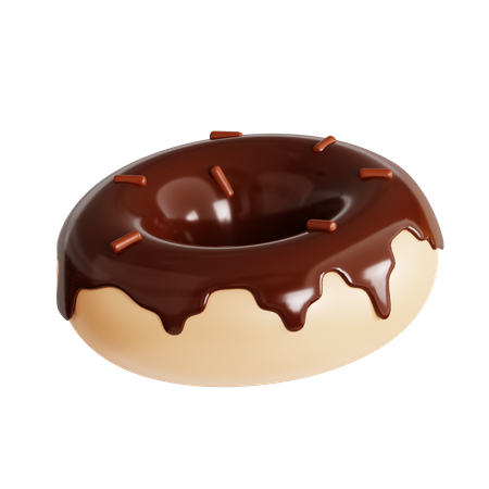 Chocolate Donut  3D Icon