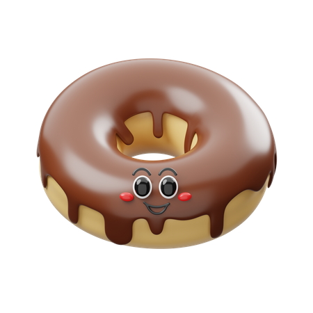 Chocolate Donut  3D Icon