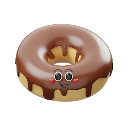 Chocolate Donut  3D Icon