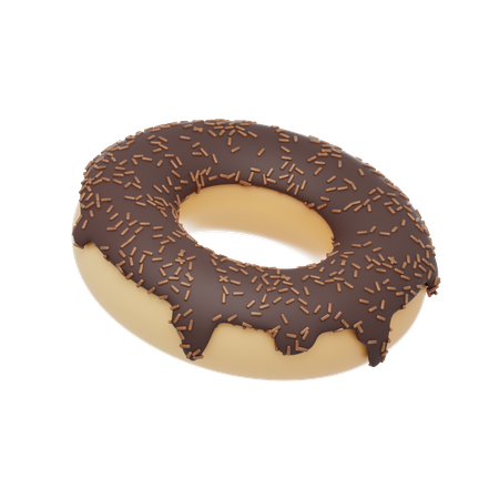 Chocolate Donut  3D Icon