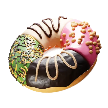 Chocolate Donut  3D Icon