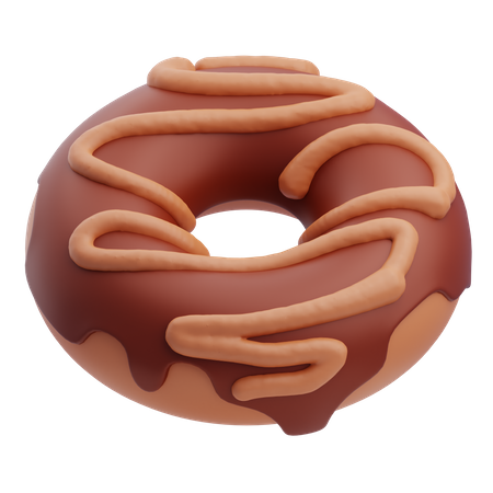 Chocolate Donut  3D Icon