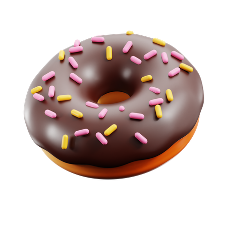 Chocolate Donut  3D Icon