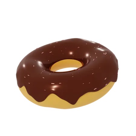 Chocolate Donut  3D Icon