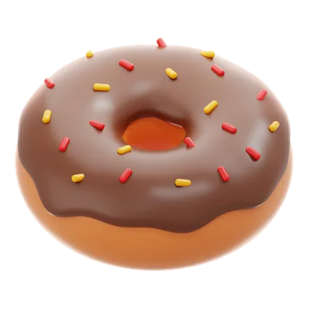 Chocolate Donut  3D Icon