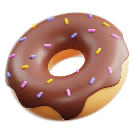 Chocolate Donut  3D Icon