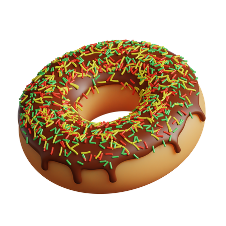 Chocolate Donut  3D Icon