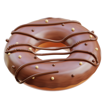 Chocolate Donut  3D Icon