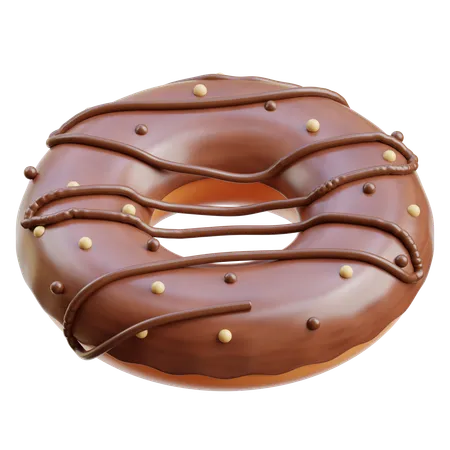 Chocolate Donut  3D Icon