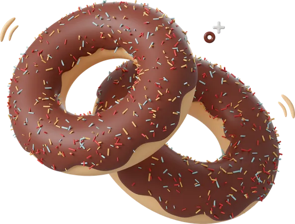 Chocolate Donut  3D Icon