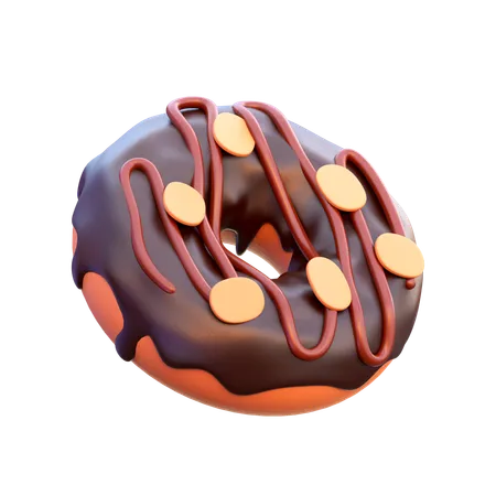 Chocolate Donut  3D Icon