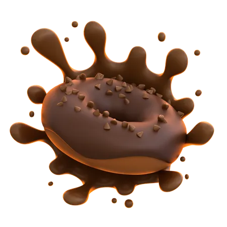 Chocolate Donut  3D Icon