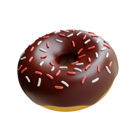 Chocolate Donut  3D Icon