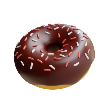 Chocolate Donut  3D Icon