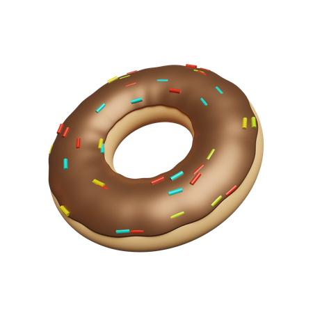 Chocolate Donut  3D Icon