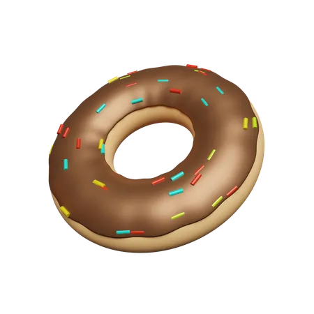 Chocolate Donut  3D Icon