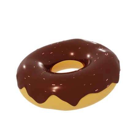Chocolate Donut  3D Icon