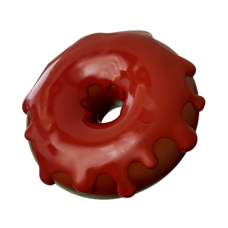 Chocolate Donut  3D Illustration