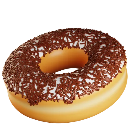 Chocolate Donut  3D Illustration