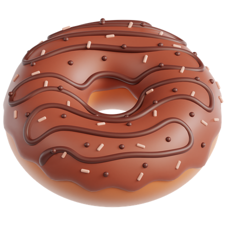 Chocolate Donut  3D Icon