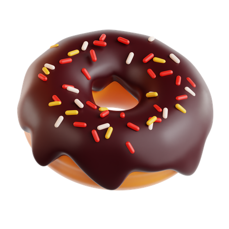 Chocolate doughnut  3D Icon