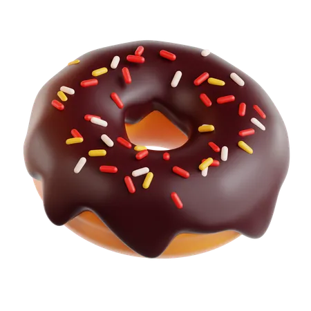 Chocolate doughnut  3D Icon