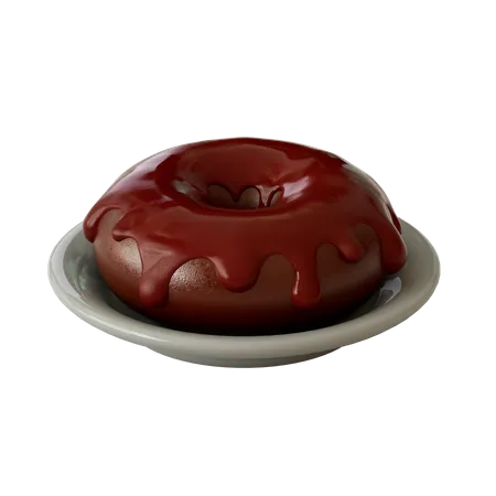 Chocolate Doughnut  3D Illustration