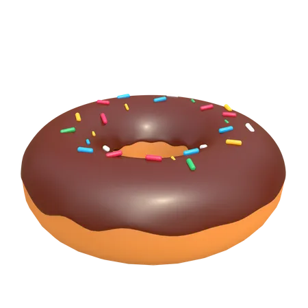 Chocolate Doughnut  3D Illustration