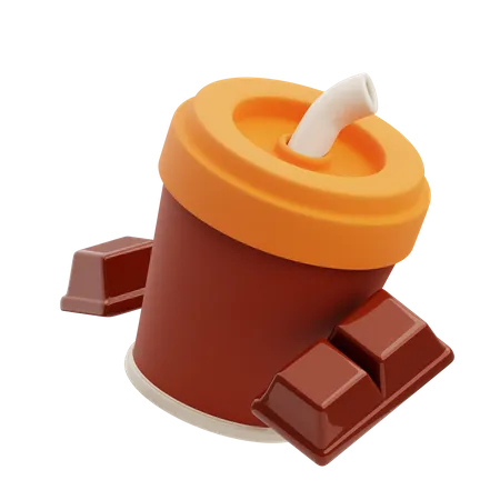Chocolate Drink  3D Illustration