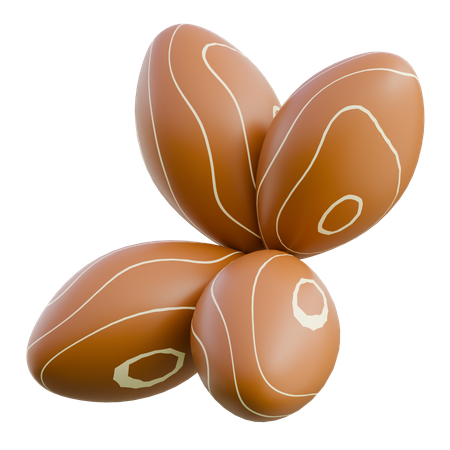 Chocolate Easter Eggs Decoration  3D Icon
