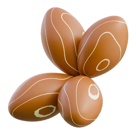 Chocolate Easter Eggs Decoration  3D Icon