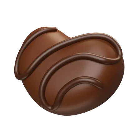 Chocolate em formato de coração  3D Icon