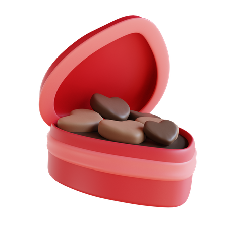 Chocolate em formato de coração  3D Icon