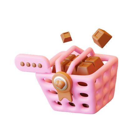 Chocolate en canasta  3D Icon