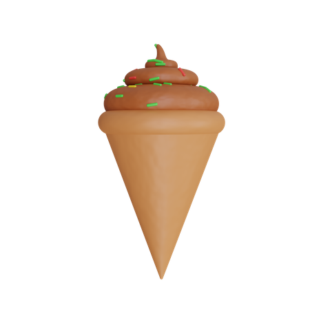 Chocolate Gelato  3D Icon