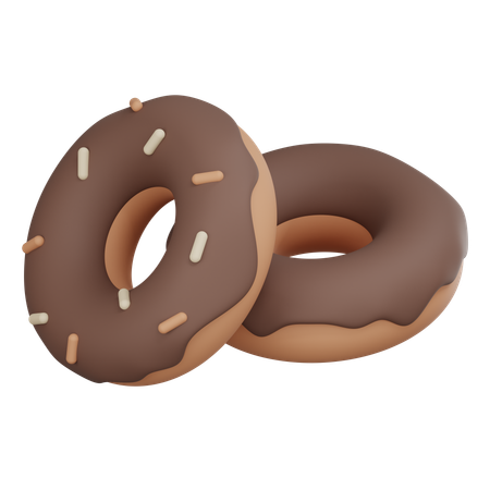 Chocolate Glazed Donuts  3D Icon