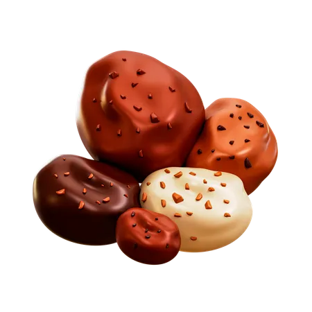 Chocolate Granules  3D Illustration