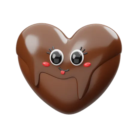 Chocolate Heart  3D Icon