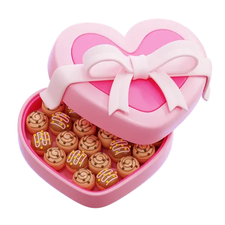 Chocolate Heart Box  3D Icon