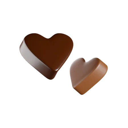 Chocolate Hearth 3 D Render Isolated Images 3D Icon