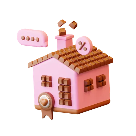 Chocolate Home  3D Icon