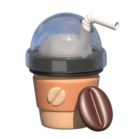 Chocolate Ice Coffee  3D Icon