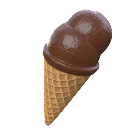 Chocolate Ice Cream  3D Icon