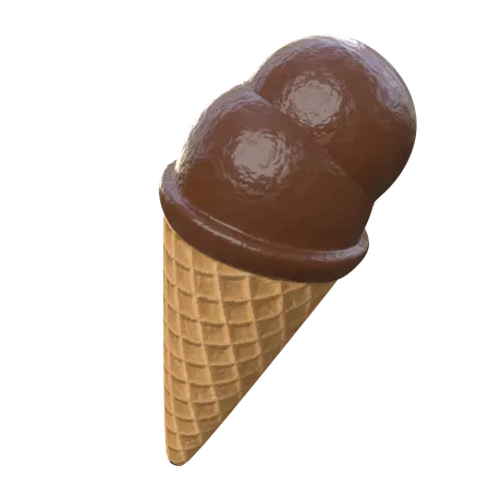 Chocolate Ice Cream  3D Icon