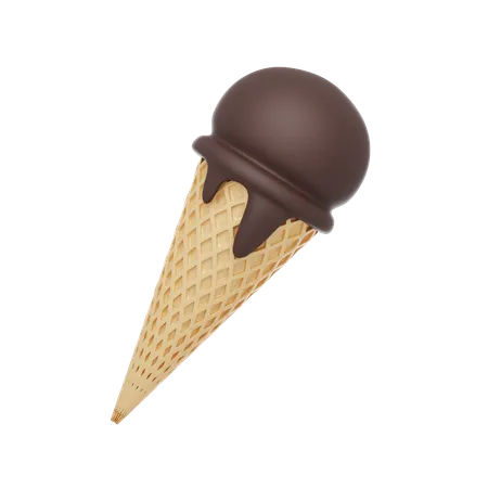 Chocolate Ice Cream  3D Icon