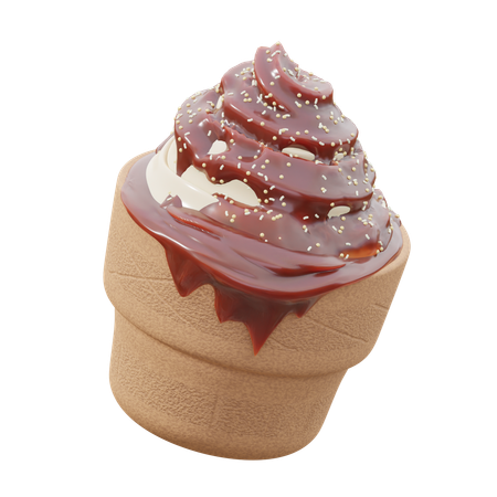 Chocolate Ice Cream  3D Icon