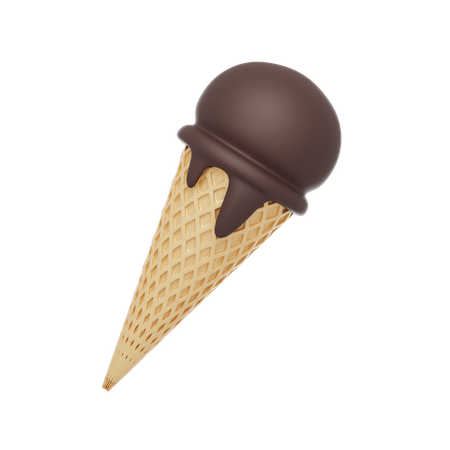 Chocolate Ice Cream  3D Icon