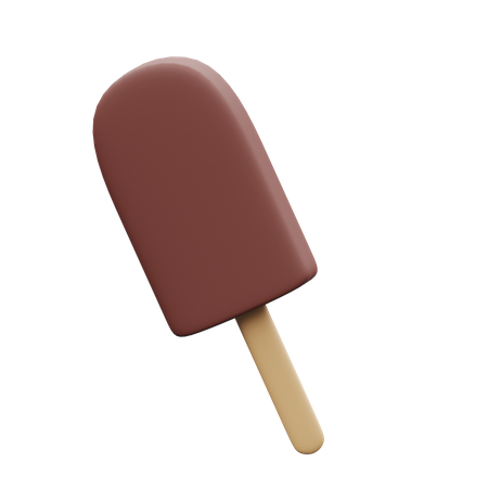 Chocolate ice-cream 3D Illustration