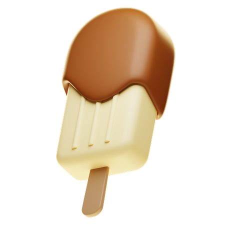 Chocolate Ice Cream Lolly  3D Icon