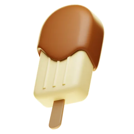 Chocolate Ice Cream Lolly  3D Icon